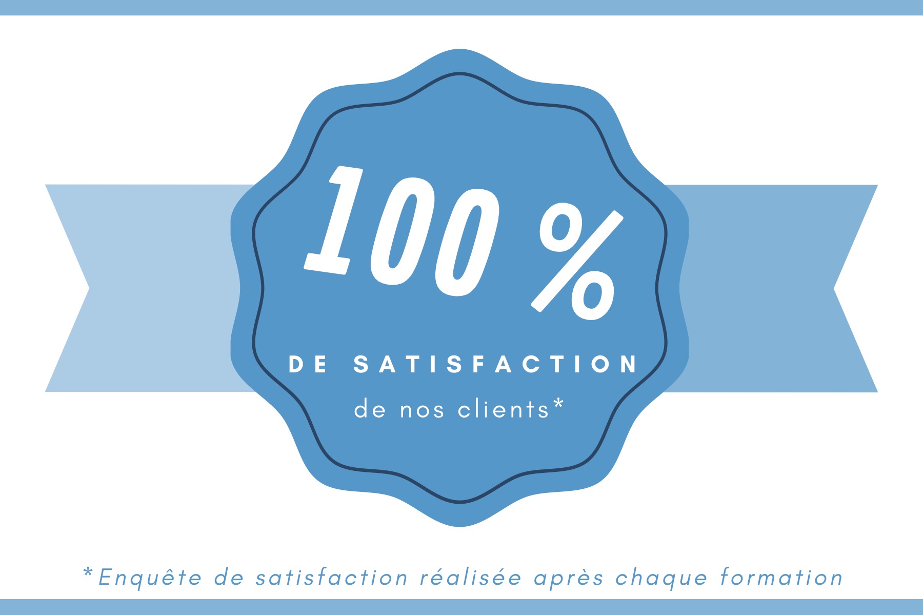100% de satisfaction clients - formations